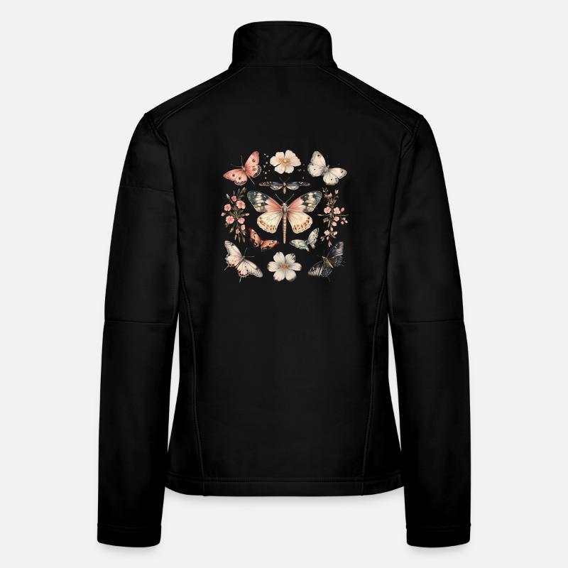 Boho Cottagecore Monarch Butterfly  Women's Softshell Jacket