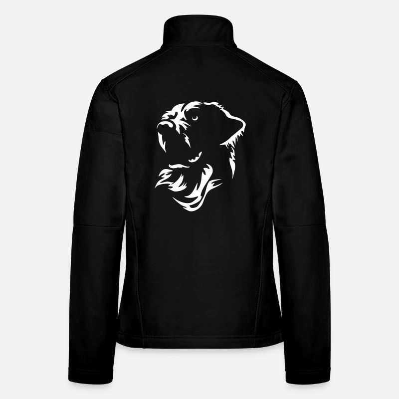 Golden Retriever Kopf "Black Edition" Frauen Softshelljacke