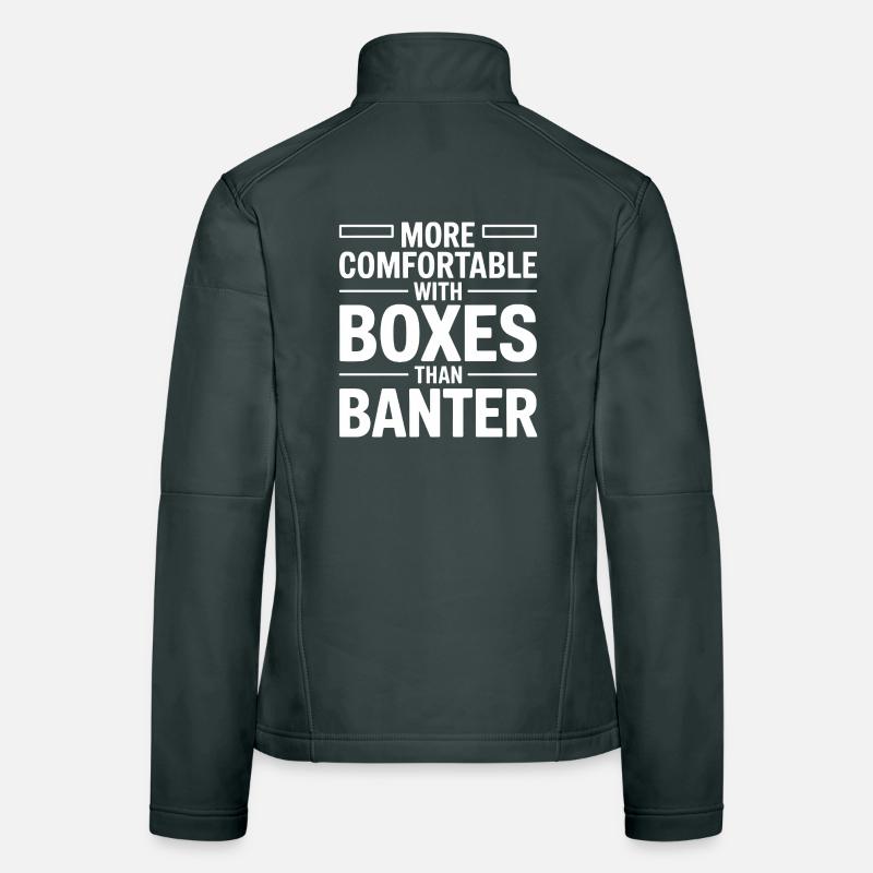 More Comfortable With Boxes Women's Softshell Jacket