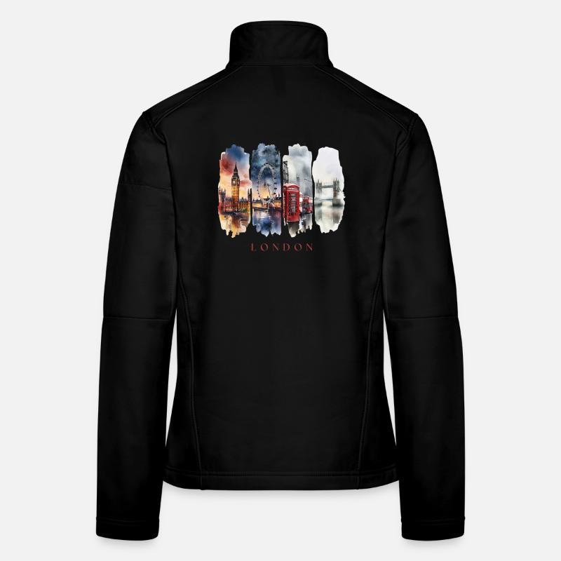 Voyage de vacances à Londres – Angleterre Big Ben & City Veste en tissu softshell Femme