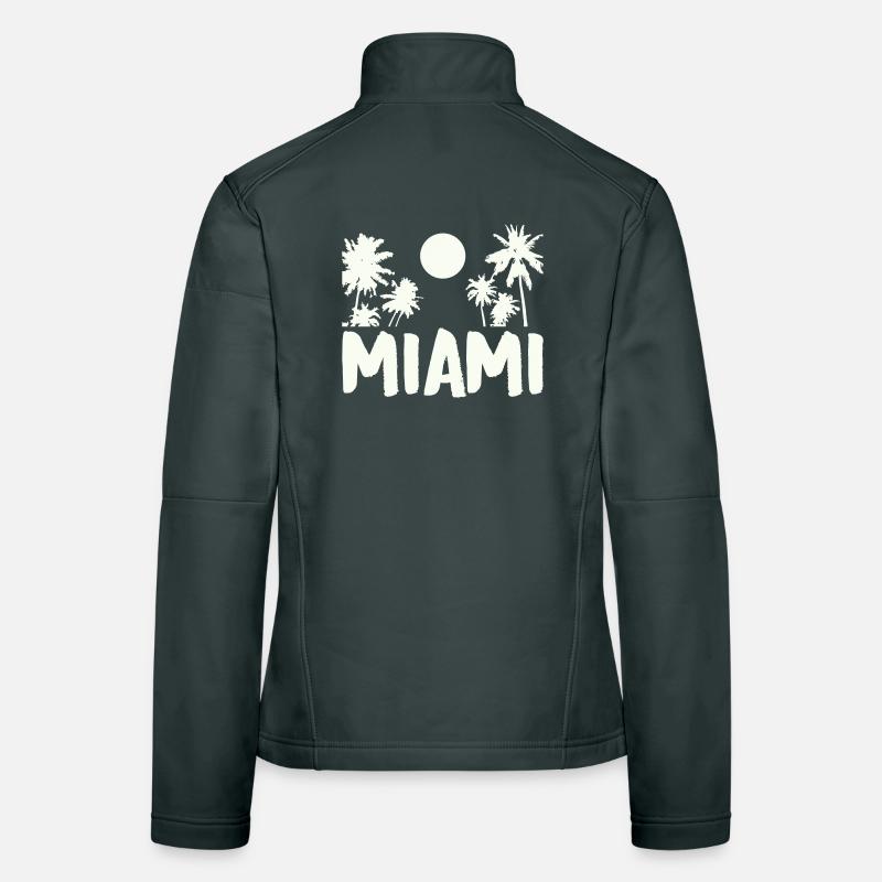 Palmiers de nuit de Miami Veste en tissu softshell Femme