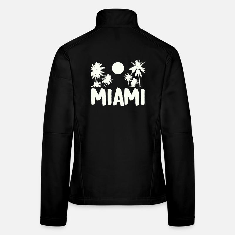 Palmiers de nuit de Miami Veste en tissu softshell Femme