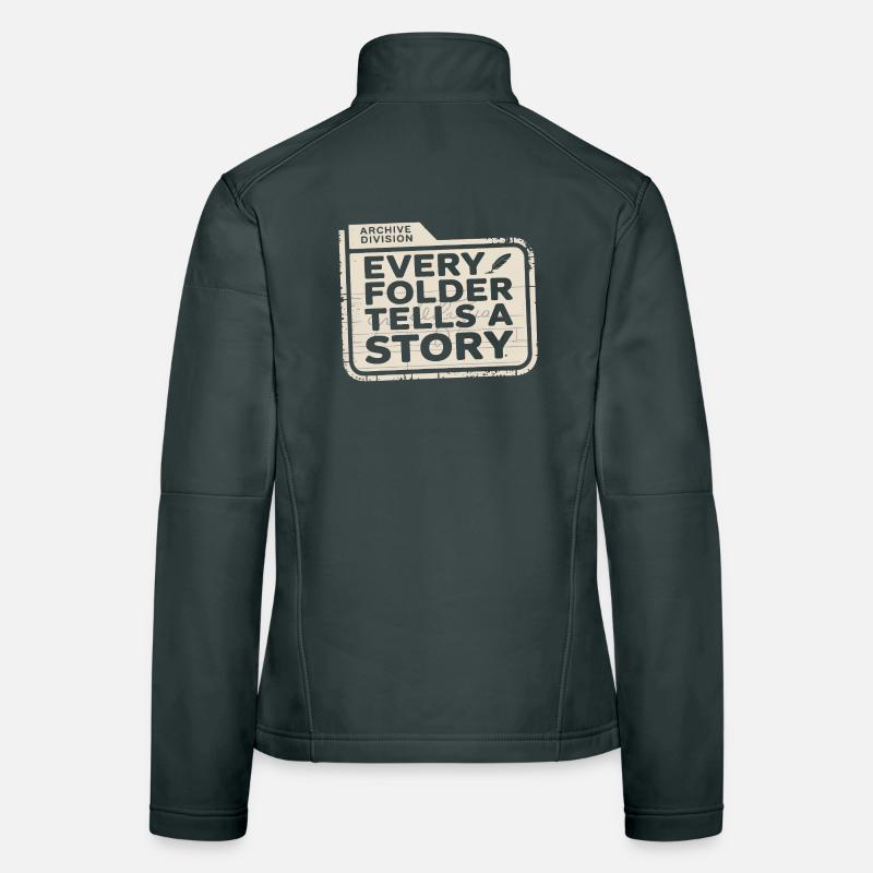 Jeder Ordner erzählt eine Geschichte Frauen Softshelljacke