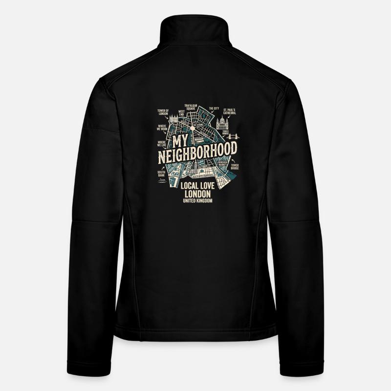 Londres : mon quartier Veste en tissu softshell Femme