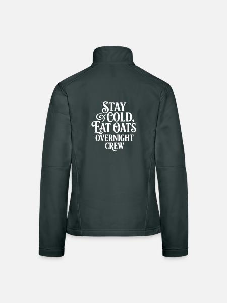 Overnight Oats Müsli Cereals Stay Cold Crew - Frauen Softshelljacke - Schwarz - Hinten