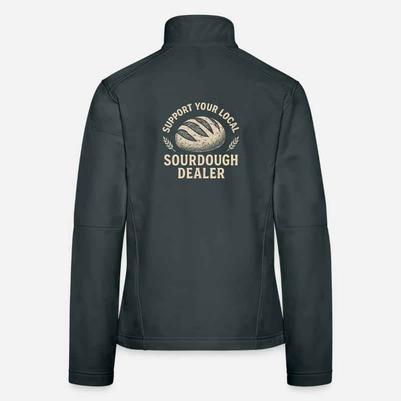 Backen Bäcker Bäckerin Sauerteig Brot Geschenkidee Frauen Softshelljacke