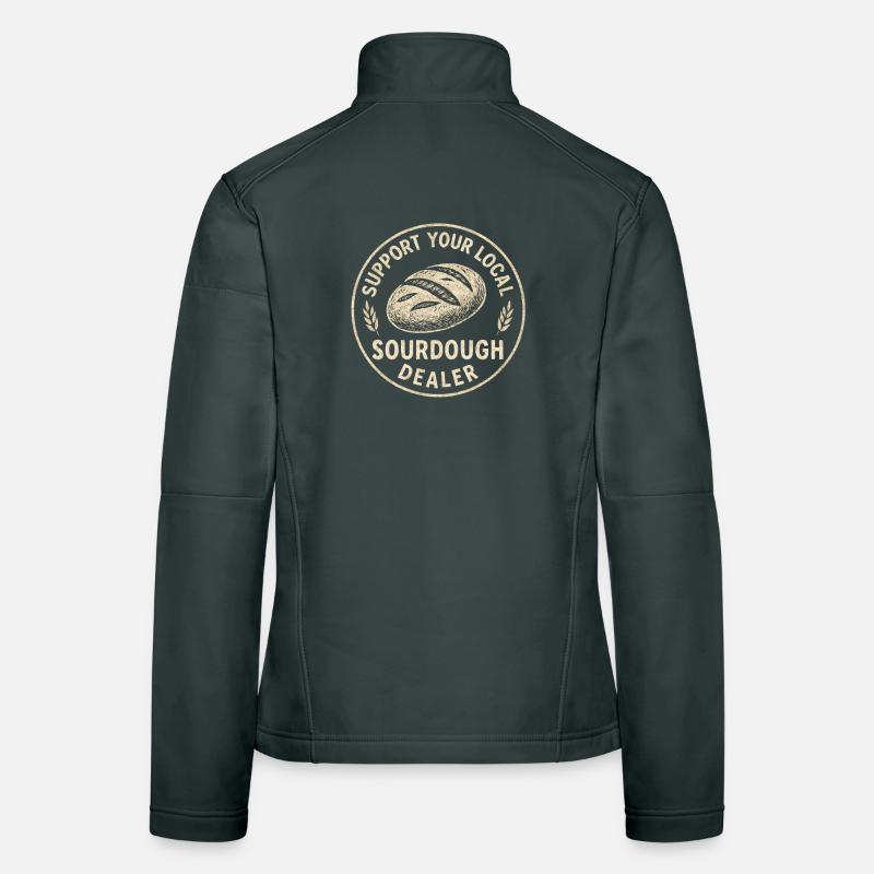 Backen Bäcker Bäckerin Sauerteig Brot Geschenkidee Frauen Softshelljacke