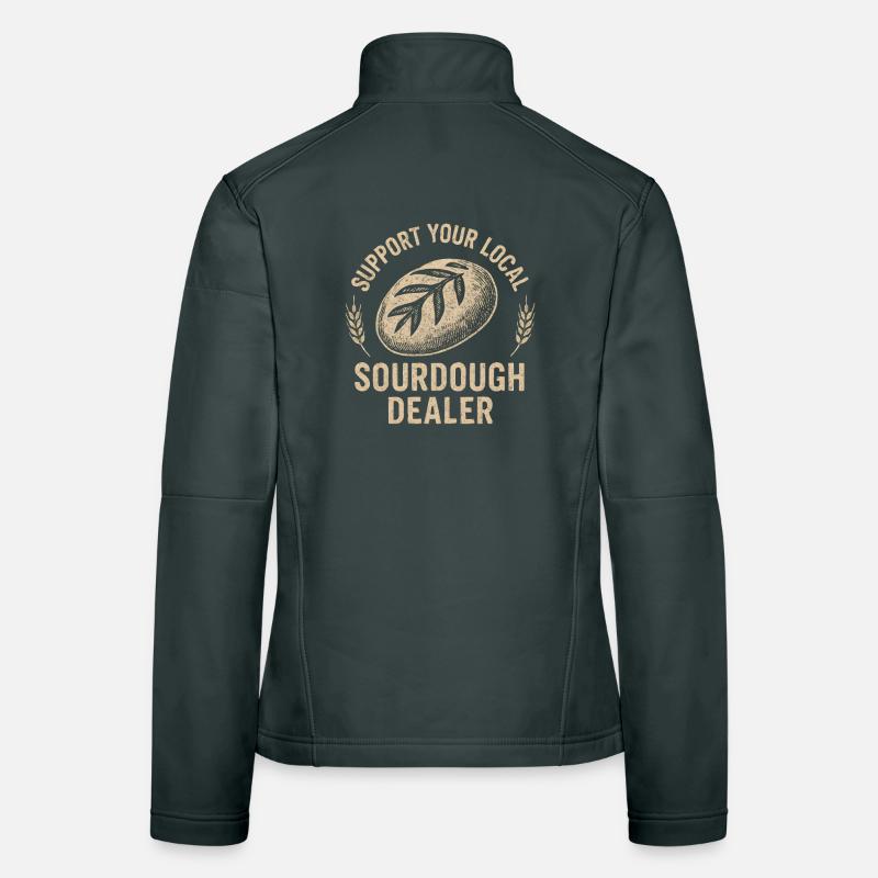 Backen Bäcker Bäckerin Sauerteig Brot Geschenkidee Frauen Softshelljacke