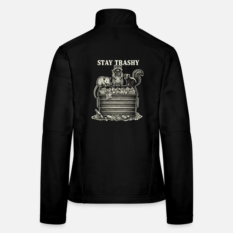 Stay Trashy Waschbär Opossum Stinktier Frauen Softshelljacke