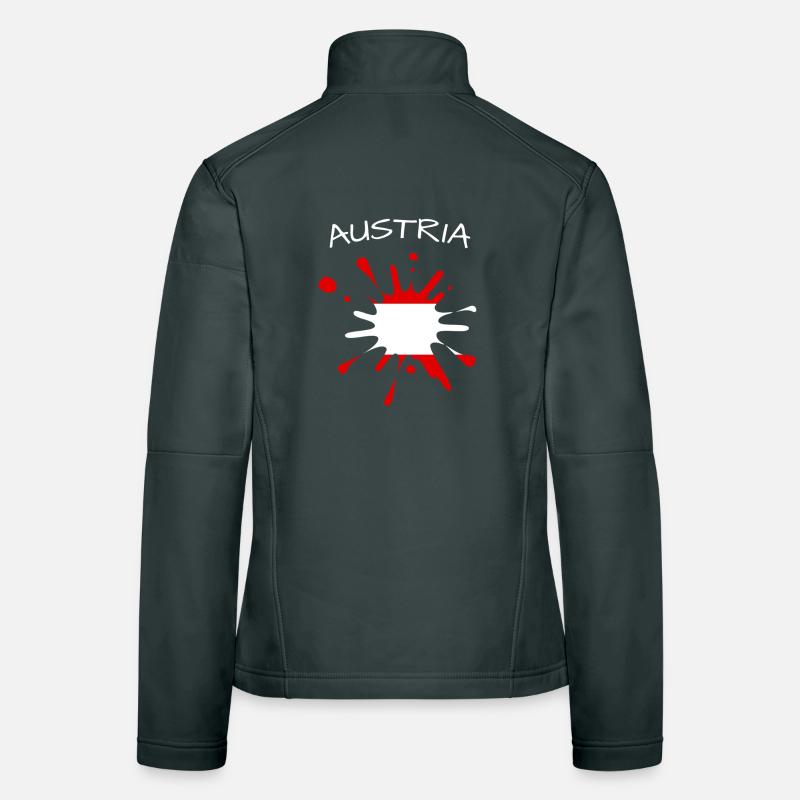 Österreich Flagge Farbspritzer Austria Kleks Frauen Softshelljacke