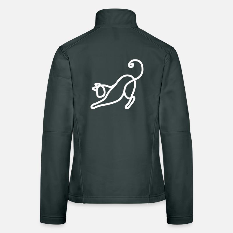 Chat minimaliste Veste en tissu softshell Femme