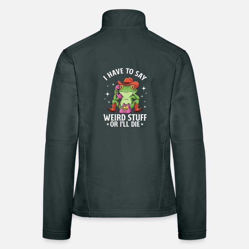 Frosch-Seltsamkeits-Meme Frauen Softshelljacke