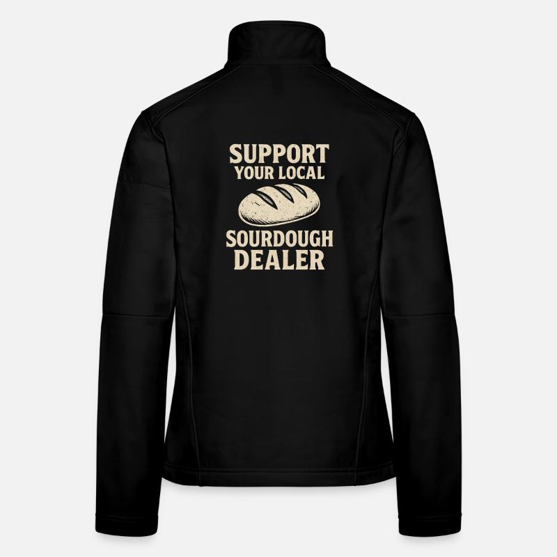 Idée cadeau pour pain au levain Baking Baker Baker Veste en tissu softshell Femme