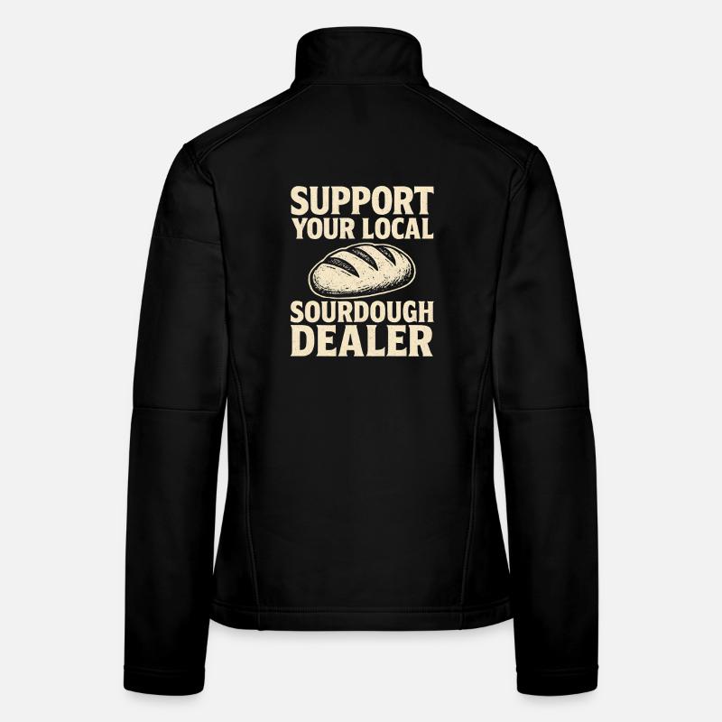 Idée cadeau pour pain au levain Baking Baker Baker Veste en tissu softshell Femme