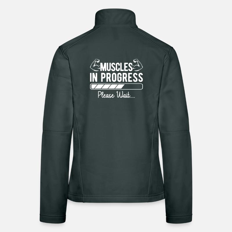 Powerlifting Bodybuilder Muscles In Progress Gym Frauen Softshelljacke