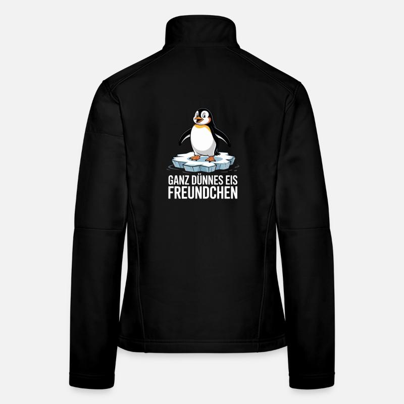  Ganz Dünnes Eis Freundchen Lustiger Pinguin Frauen Softshelljacke