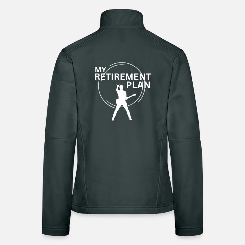 Plan de retraite de la musique rock Veste en tissu softshell Femme