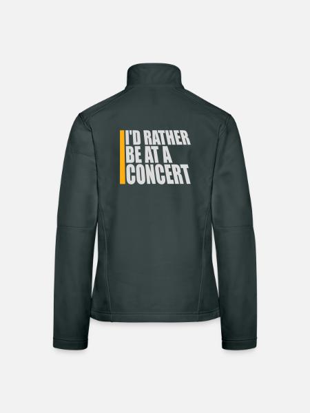Je préférerais être à un concert Lustig Musik Konzert - Veste en tissu softshell Femme - noir - Dos