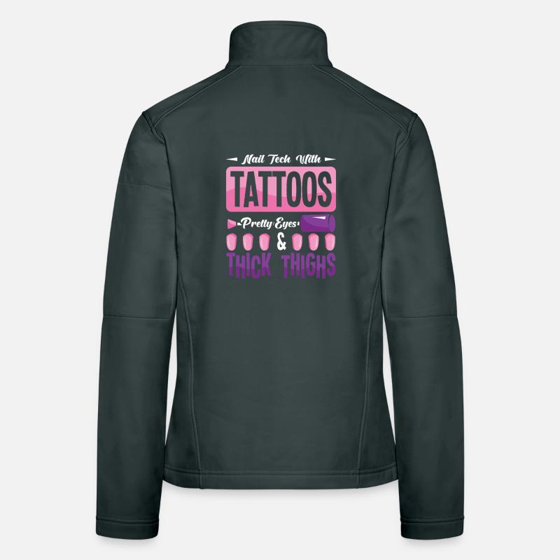 Nail Designer Nail Designer Cosmetics Nail Salon Women's Softshell Jacket
