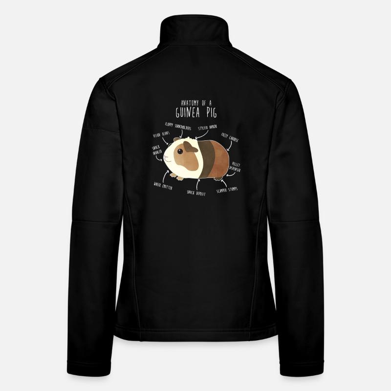 Anatomie des cochons d’Inde Veste en tissu softshell Femme