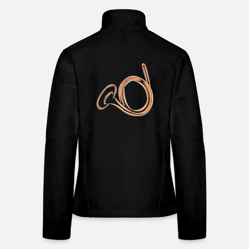 Skizze Waldhorn Frauen Softshelljacke