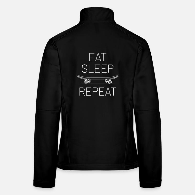 Eat Sleep Skate Repeat | Skateboard Women's Softshell Jacket