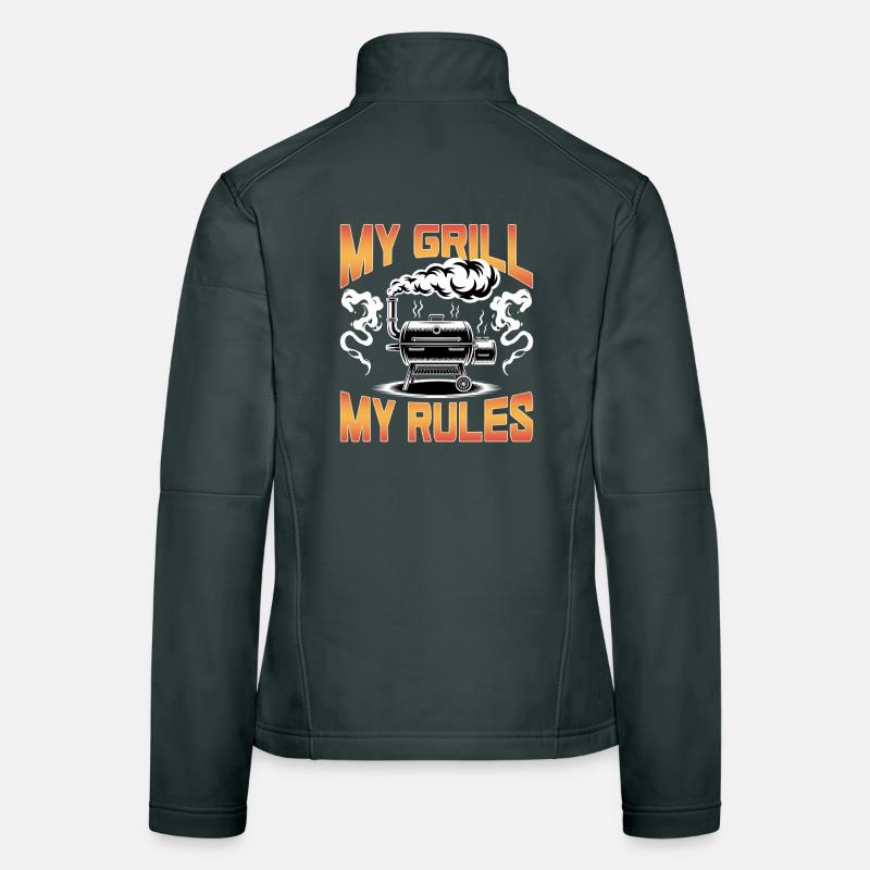 BBQ Grilling Meat Smoking Barbecue Women's Softshell Jacket
