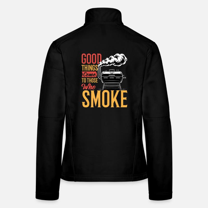 BBQ Grilling Meat Smoking Barbecue Women's Softshell Jacket