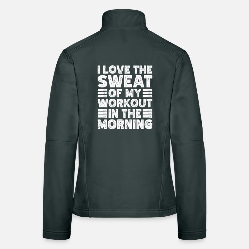 Powerlifting Bodybuilder Workout In The Morning Women's Softshell Jacket
