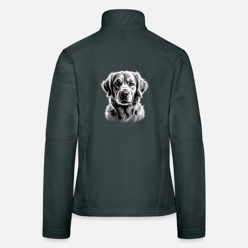 Golden retriever Veste en tissu softshell Femme
