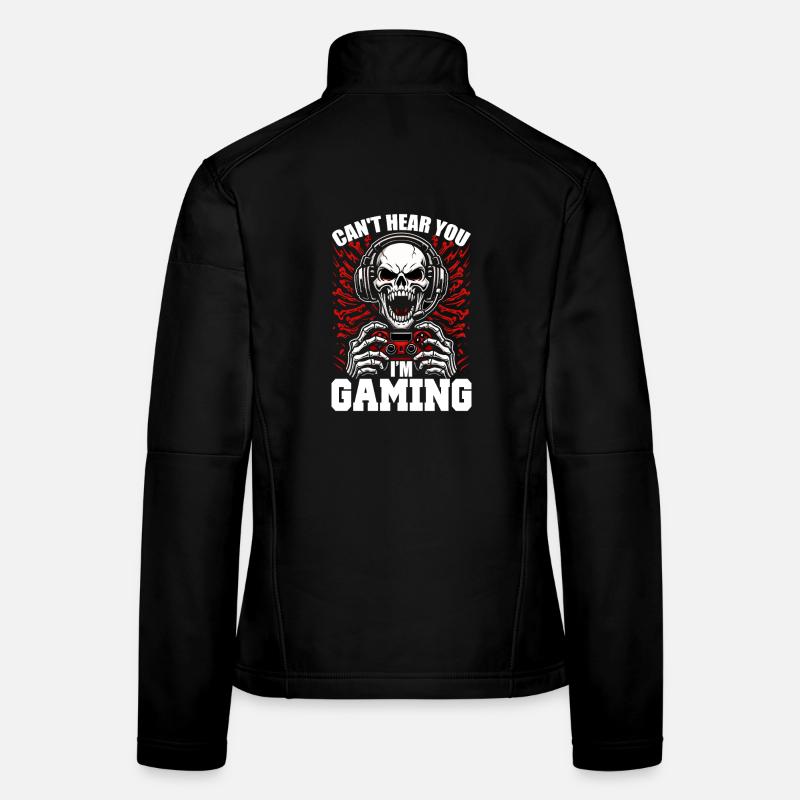 Totenkopf mit Gaming Controller Gamer Zocken Frauen Softshelljacke