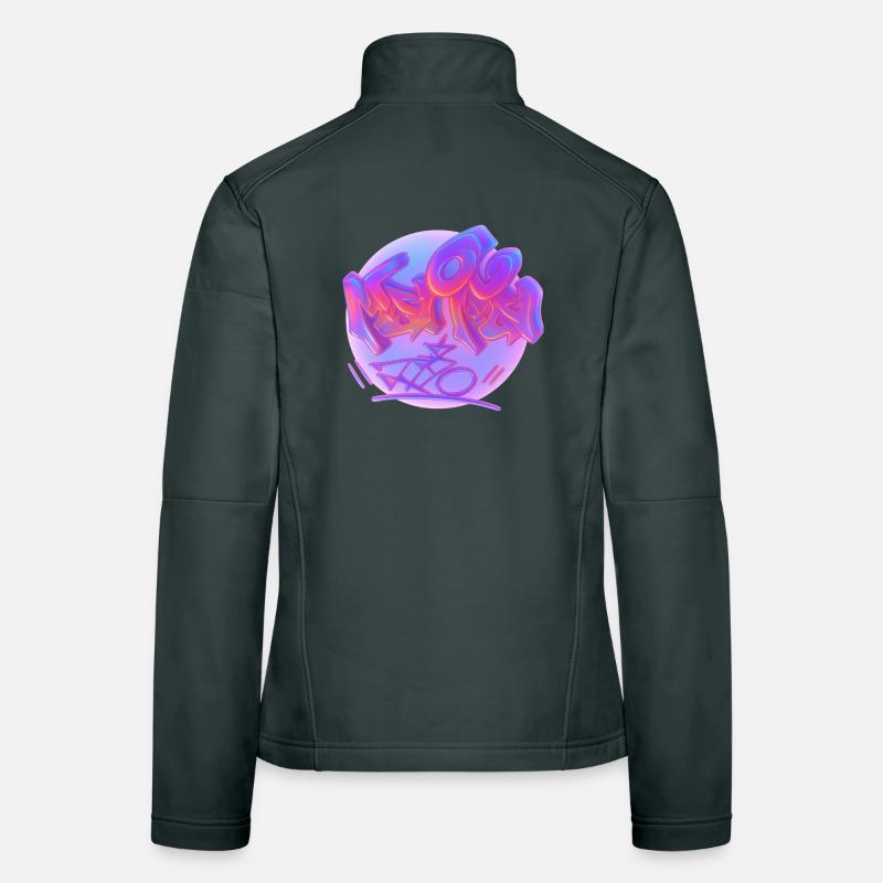 Neon Love Graffiti Kugel Frauen Softshelljacke