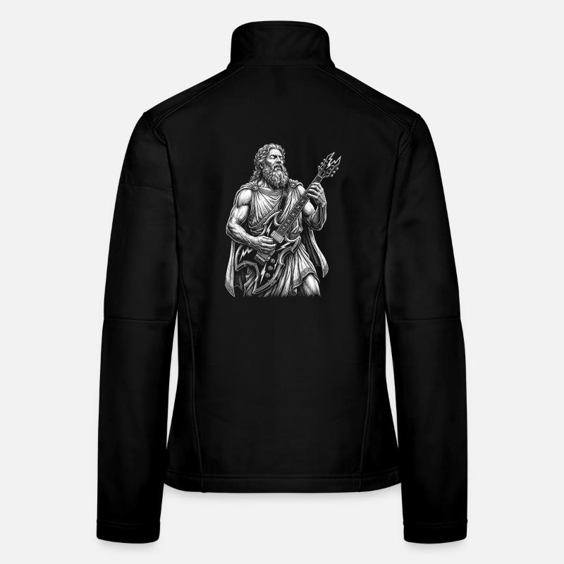 Zeus plays guitar Women's Softshell Jacket