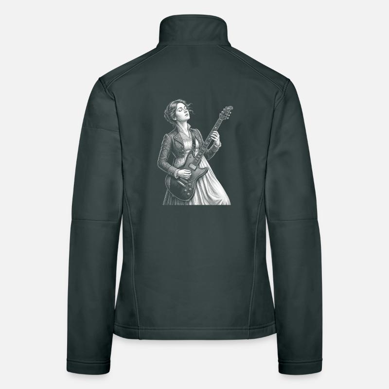 Jane Austen joue de la guitare Veste en tissu softshell Femme