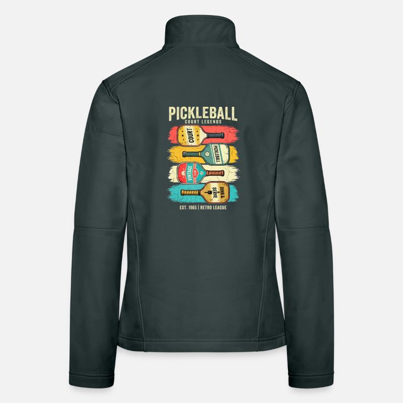 C’était drôle, c’était sorti ? Ramete de pickleball rétro Veste en tissu softshell Femme
