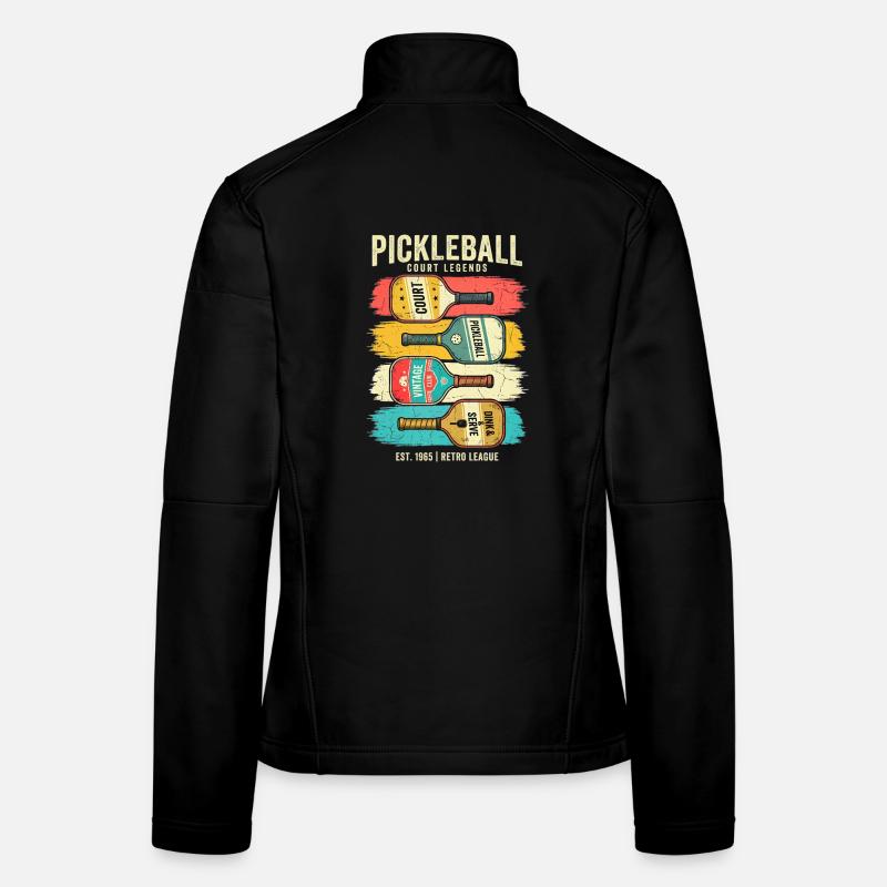 Funny Was That Out? Retro Pickleball Paddle Women's Softshell Jacket