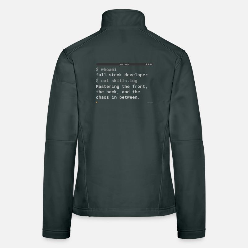 Full Stack Developer Terminal Design Frauen Softshelljacke
