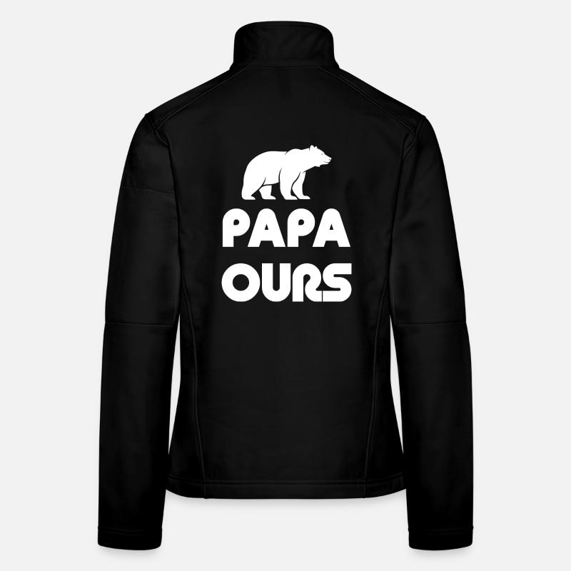 Papa Bear Silhouette Women's Softshell Jacket