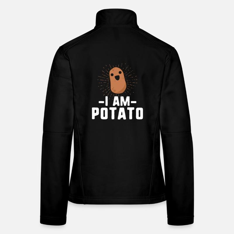 Pomme de terre éclatante Je suis Patate Veste en tissu softshell Femme