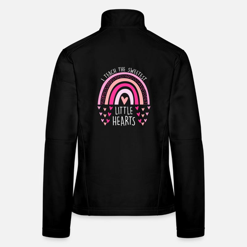 Sweetest Little Hearts Rainbow Tee Women's Softshell Jacket