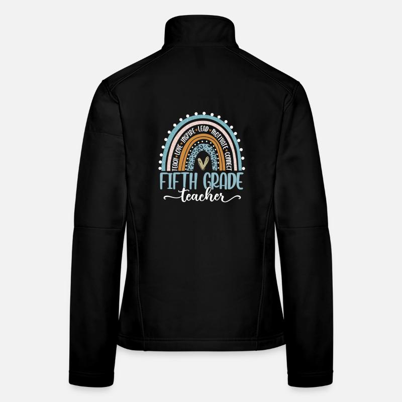 Fifth Grade Teacher Rainbow Women's Softshell Jacket