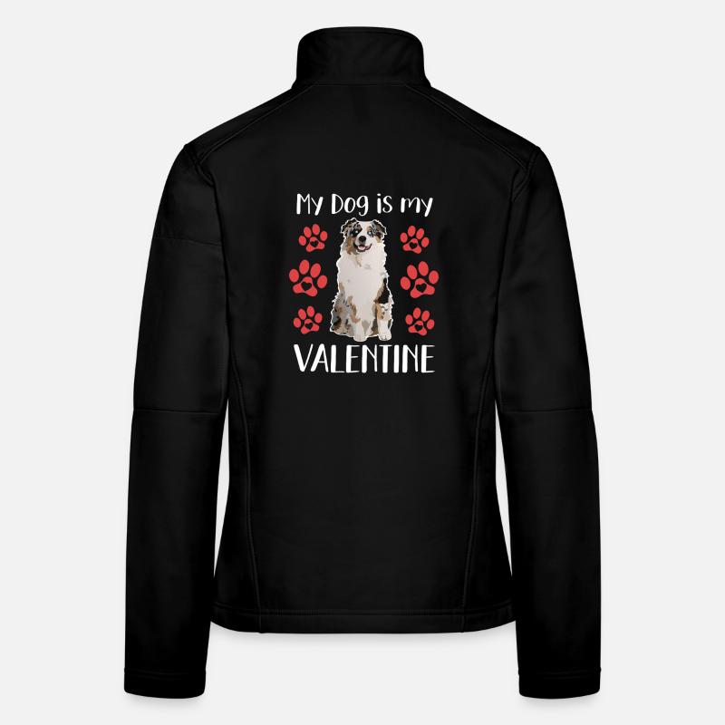 Mon chien est ma Valentine Veste en tissu softshell Femme