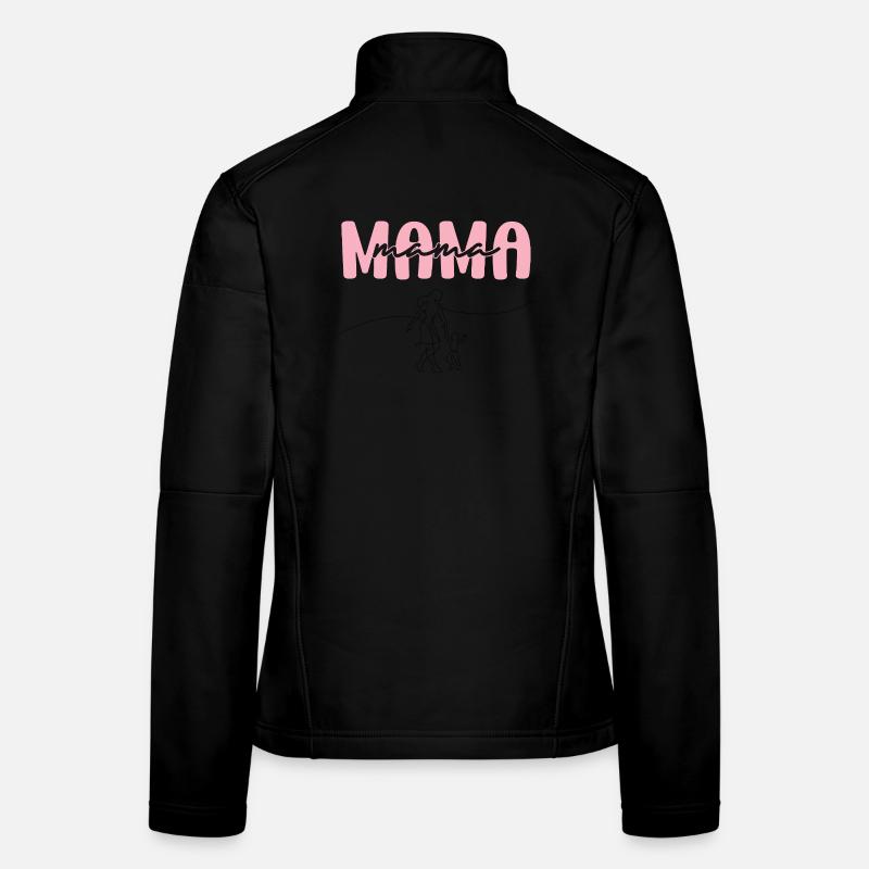 Mama Pink Lettering Women's Softshell Jacket