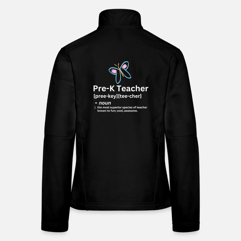 pre-k teacher funny noun definition Women's Softshell Jacket