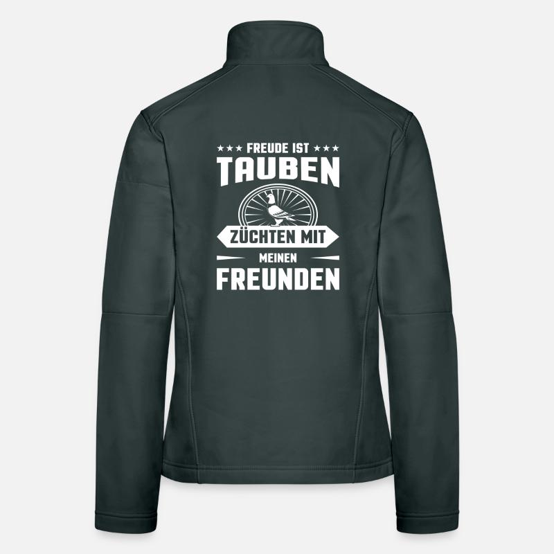 Taubenzüchter Taube Taubenzucht Spruch Brieftaube Frauen Softshelljacke