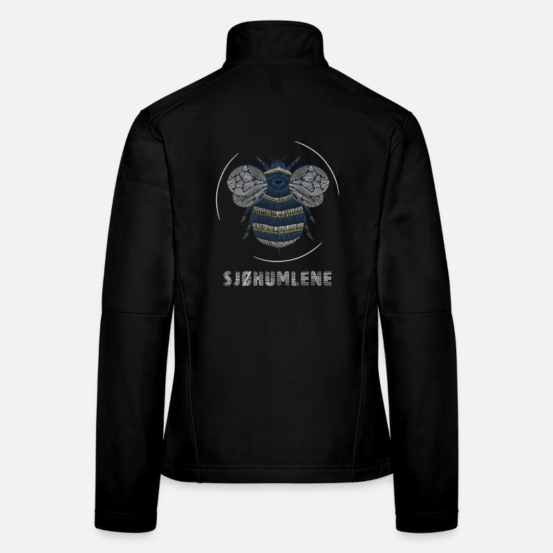 Die See hüpft - Frauen Softshelljacke - Schwarz