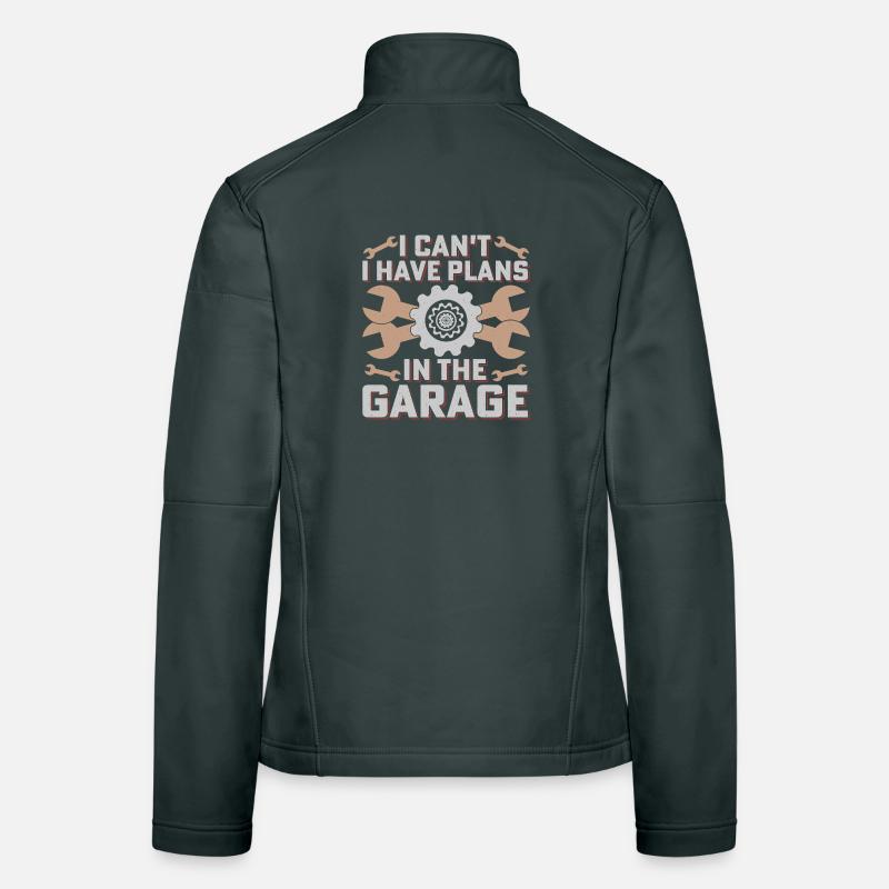 Garage Plans Tool Humor Women's Softshell Jacket