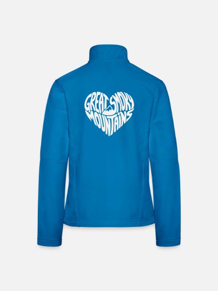 Great Smoky Mountains Heart Design - Women's Softshell Jacket - mouse grey - Back