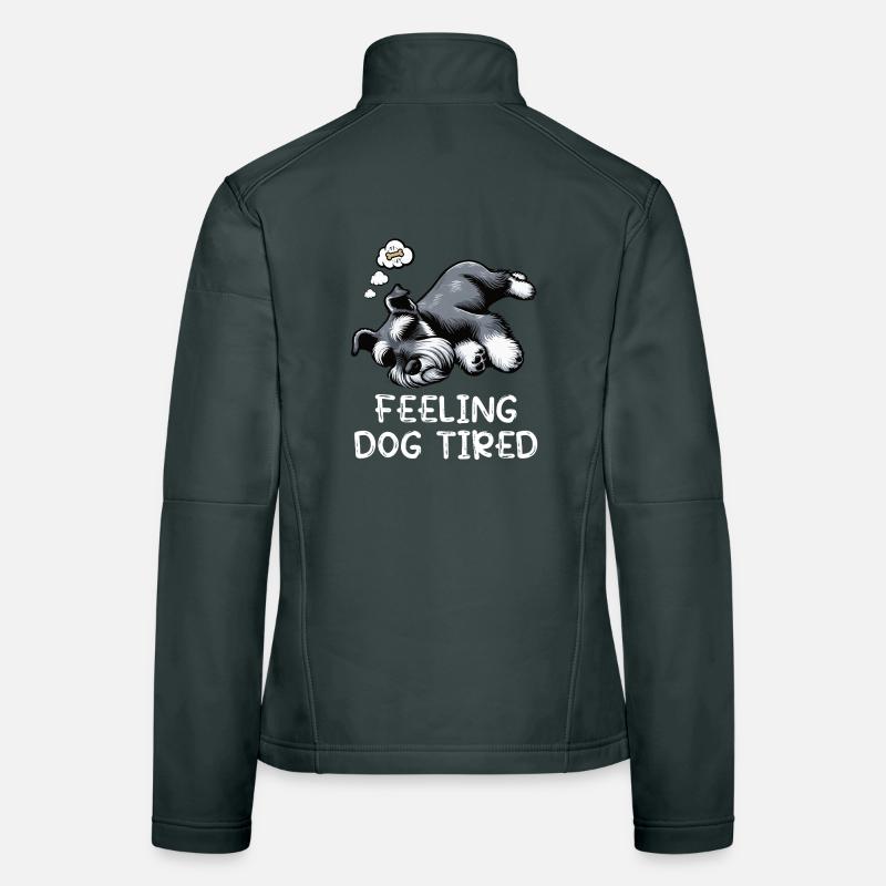 Se sentir fatigué par le chien Schnauzer Propriétaire de Schnauzer Veste en tissu softshell Femme