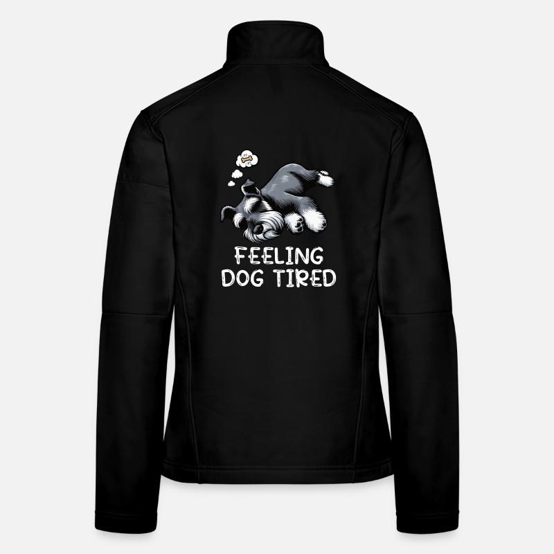 Se sentir fatigué par le chien Schnauzer Propriétaire de Schnauzer Veste en tissu softshell Femme
